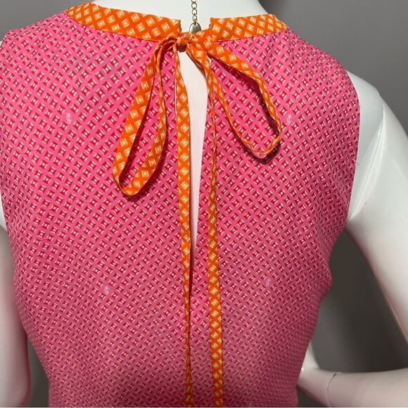 ‎Juicy Couture Pink/Orange Sleeveless Tie Neck Shift Dress -- 10 - Picture 6 of 11